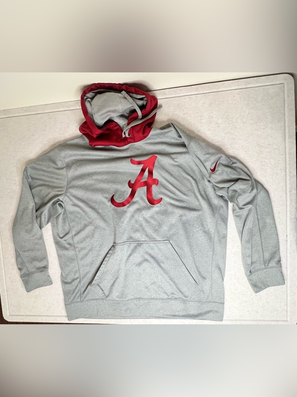 Nike Alabama Crimson Tide Therma-FIT Hoodie Gray XXL 2012